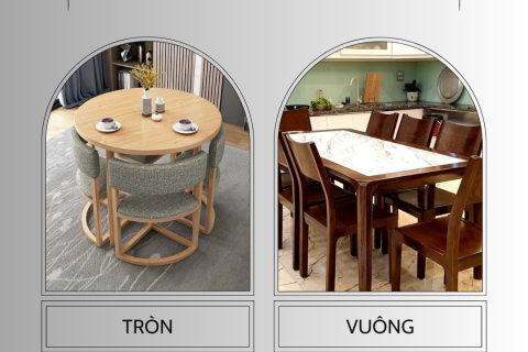Nên Chọn Bàn Ăn Tròn Hay Bàn Ăn Vuông?