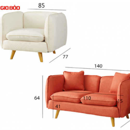 GHẾ SOFA BỌC NỈ CHẤT LƯỢNG CAO GB-8280