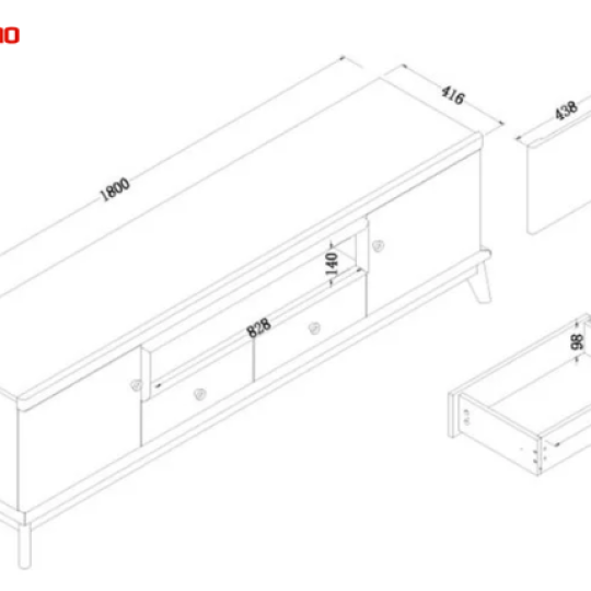 KỆ TIVI GỖ PHÒNG KHÁCH THIẾT KẾ TIỆN DỤNG QN14