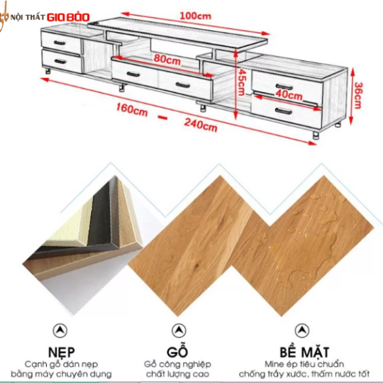 KỆ TIVI MODUL NHẬP KHẨU, THIẾT KẾ THÔNG MINH QN25