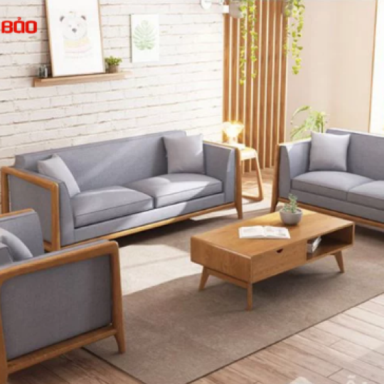 GHẾ SOFA BỌC NỈ CAO CẤP KHUNG GỖ TỰ NHIÊN HIỆN ĐẠI GB-8305