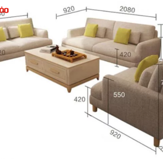 BỘ GHẾ SOFA PHÒNG KHÁCH GIA ĐÌNH GB-8274