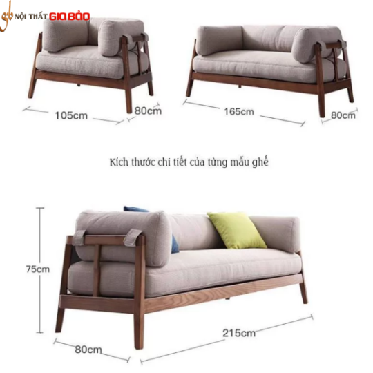 MẪU GHẾ SOFA PHÒNG KHÁCH PHONG CÁCH HIỆN ĐẠI GB-8279