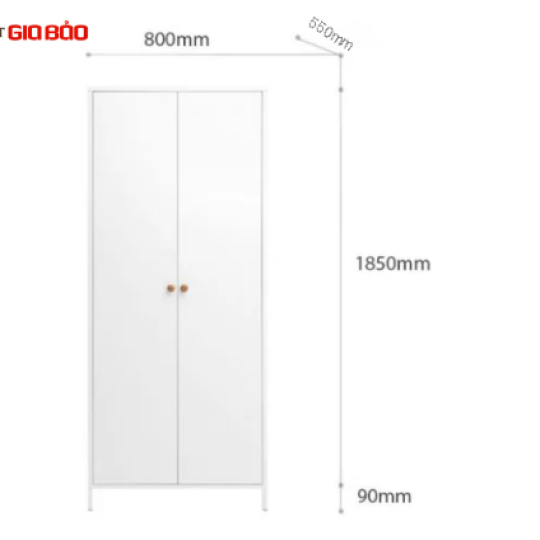 TỦ ĐỂ QUẦN ÁO KIỂU DÁNG NHỎ GỌN GỖ CÔNG NGHIỆP GB-5569